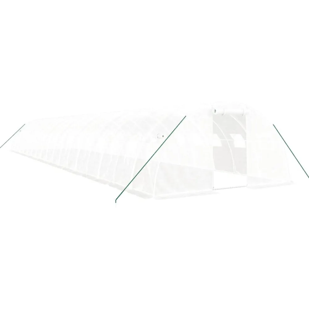 Maison Exclusive Abris De Jardin, Serres Et Rangements | - Serre avec cadre en acier blanc 72 m² 18x4x2 m