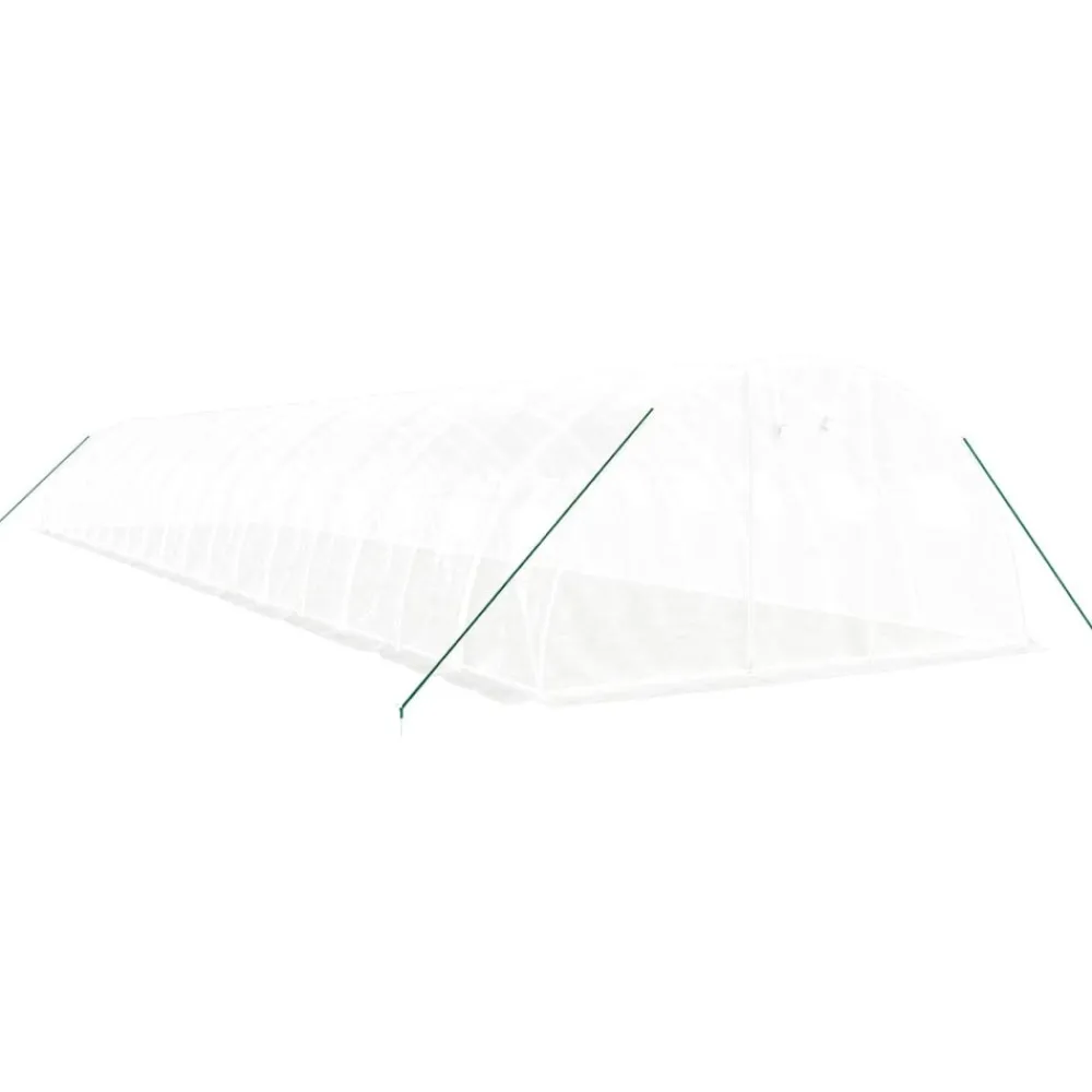 Maison Exclusive Abris De Jardin, Serres Et Rangements | - Serre avec cadre en acier blanc 72 m² 18x4x2 m