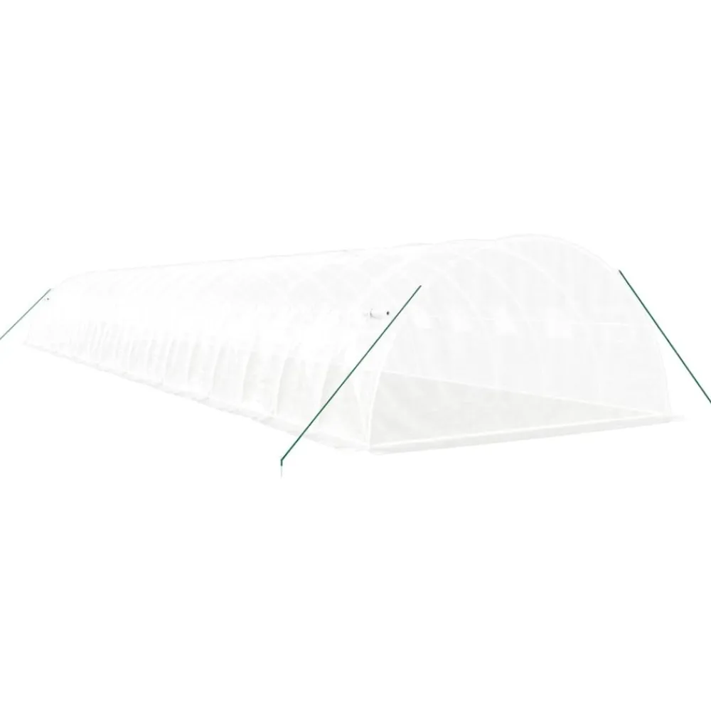 Maison Exclusive Abris De Jardin, Serres Et Rangements | - Serre avec cadre en acier blanc 72 m² 18x4x2 m