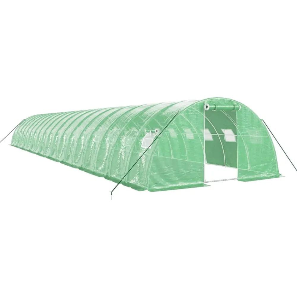 Maison Exclusive Abris De Jardin, Serres Et Rangements | - Serre avec cadre en acier vert 72 m² 18x4x2 m