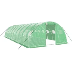 Maison Exclusive Abris De Jardin, Serres Et Rangements | - Serre avec cadre en acier vert 40 m² 10x4x2 m