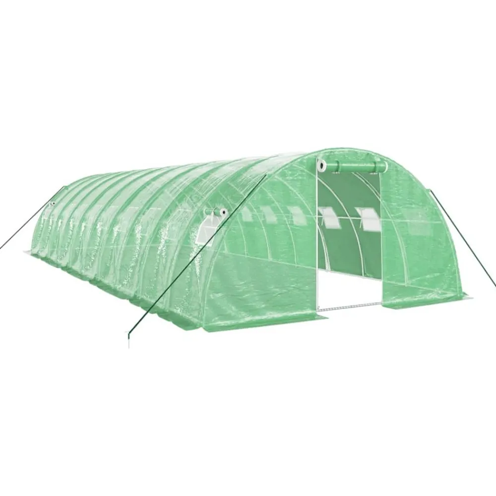 Maison Exclusive Abris De Jardin, Serres Et Rangements | - Serre avec cadre en acier vert 40 m² 10x4x2 m