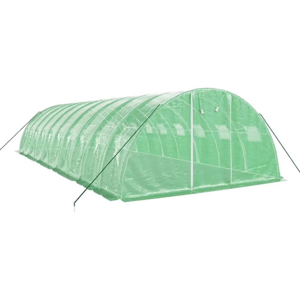 Maison Exclusive Abris De Jardin, Serres Et Rangements | - Serre avec cadre en acier vert 40 m² 10x4x2 m