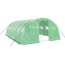 Maison Exclusive Abris De Jardin, Serres Et Rangements | - Serre avec cadre en acier vert 24 m² 6x4x2 m