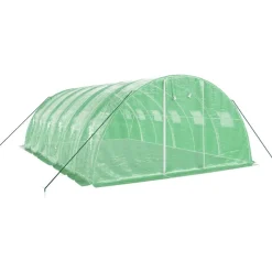 Maison Exclusive Abris De Jardin, Serres Et Rangements | - Serre avec cadre en acier vert 24 m² 6x4x2 m