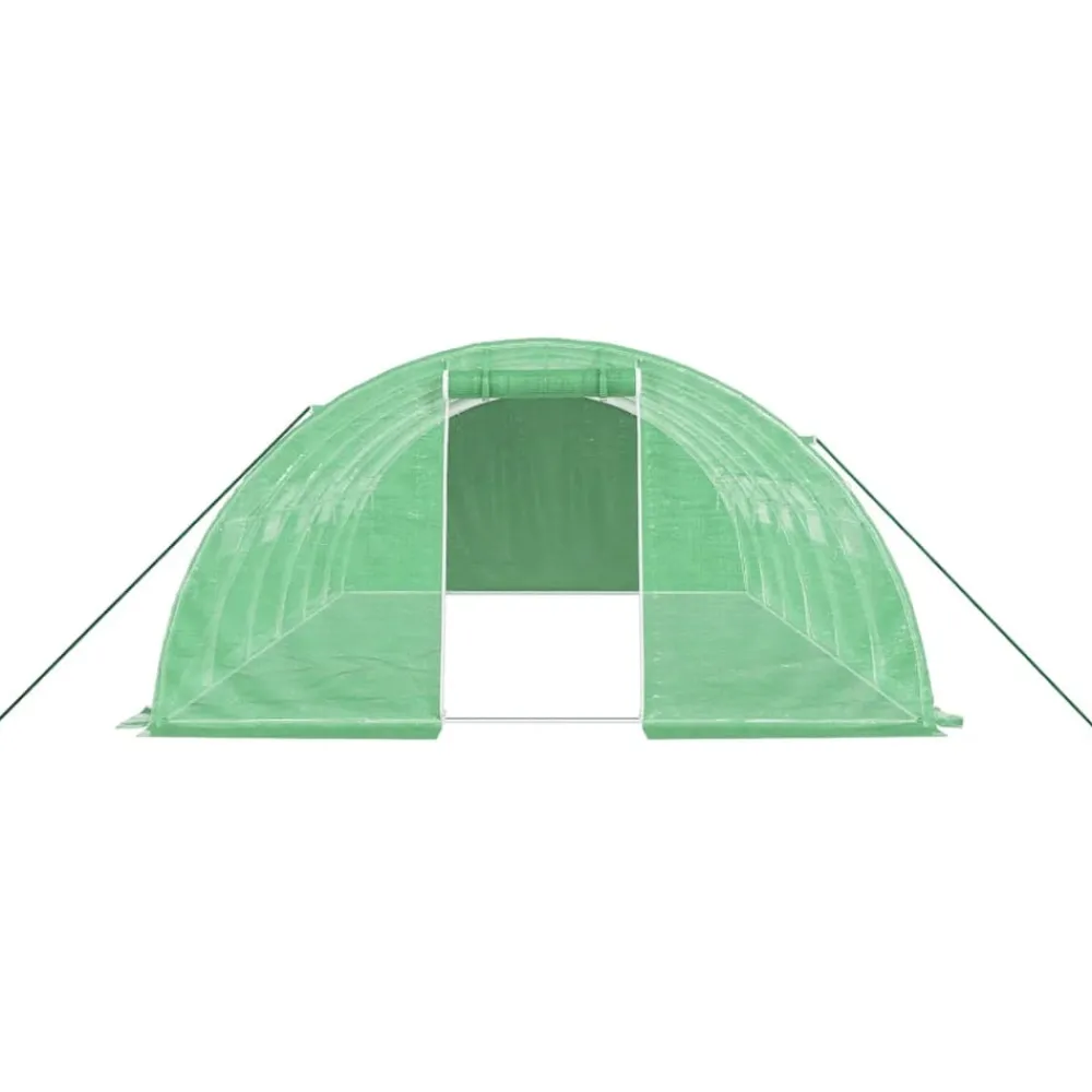 Maison Exclusive Abris De Jardin, Serres Et Rangements | - Serre avec cadre en acier vert 24 m² 6x4x2 m