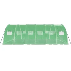 Maison Exclusive Abris De Jardin, Serres Et Rangements | - Serre avec cadre en acier vert 24 m² 6x4x2 m
