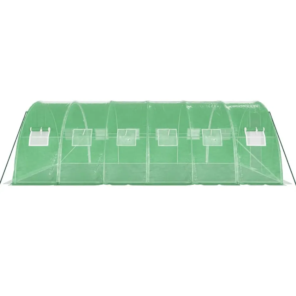 Maison Exclusive Abris De Jardin, Serres Et Rangements | - Serre avec cadre en acier vert 24 m² 6x4x2 m