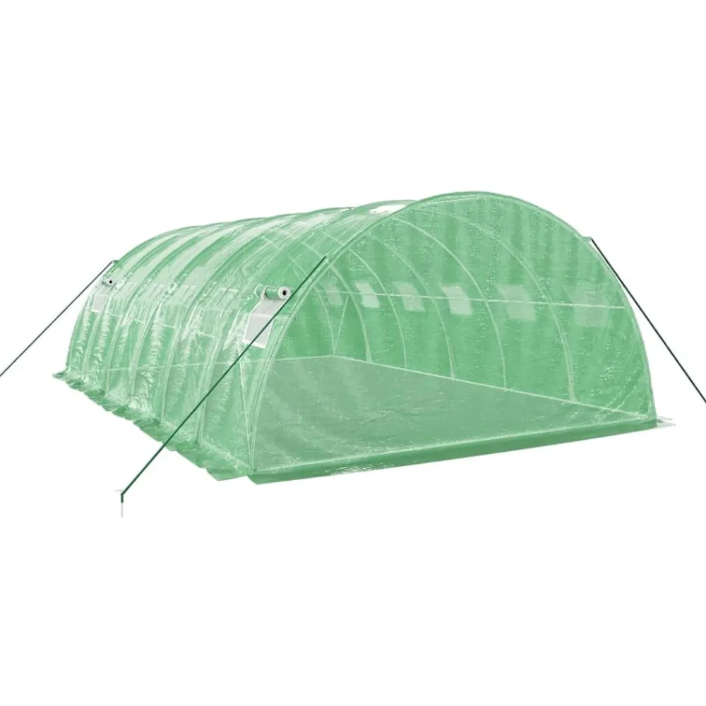 Maison Exclusive Abris De Jardin, Serres Et Rangements | - Serre avec cadre en acier vert 24 m² 6x4x2 m