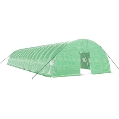 Maison Exclusive Abris De Jardin, Serres Et Rangements | - Serre avec cadre en acier vert 108 m² 18x6x2,85 m