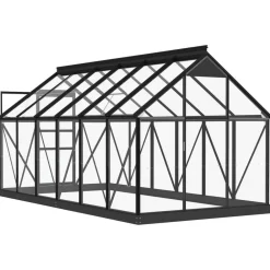 Maison Exclusive - Serre en verre anthracite 155x298x191 cm aluminium Sale