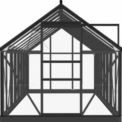 Maison Exclusive Abris De Jardin, Serres Et Rangements | - Serre en verre anthracite 155x395,5x191 cm aluminium