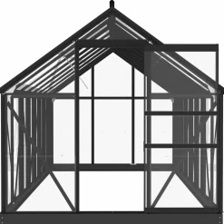 Maison Exclusive Abris De Jardin, Serres Et Rangements | - Serre en verre anthracite 155x395,5x191 cm aluminium