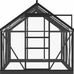 Maison Exclusive Abris De Jardin, Serres Et Rangements | - Serre en verre anthracite 155x200,5x191 cm aluminium