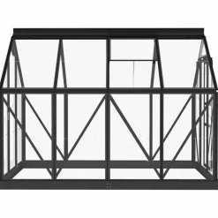 Maison Exclusive Abris De Jardin, Serres Et Rangements | - Serre en verre anthracite 155x200,5x191 cm aluminium