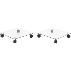Maison Exclusive - Support carré pour plantes 2 pcs verre trempé 35 x 35 cm Best