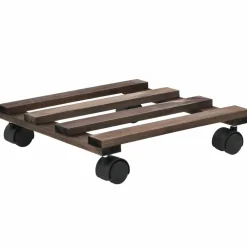 Maison Exclusive - Support roulant à plantes bois de cèdre 4 pcs 25 x 25 cm Discount