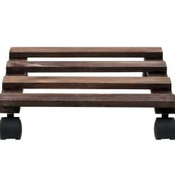 Maison Exclusive - Support roulant à plantes bois de cèdre 4 pcs 25 x 25 cm Discount