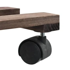 Maison Exclusive - Support roulant à plantes bois de cèdre 4 pcs 25 x 25 cm Discount
