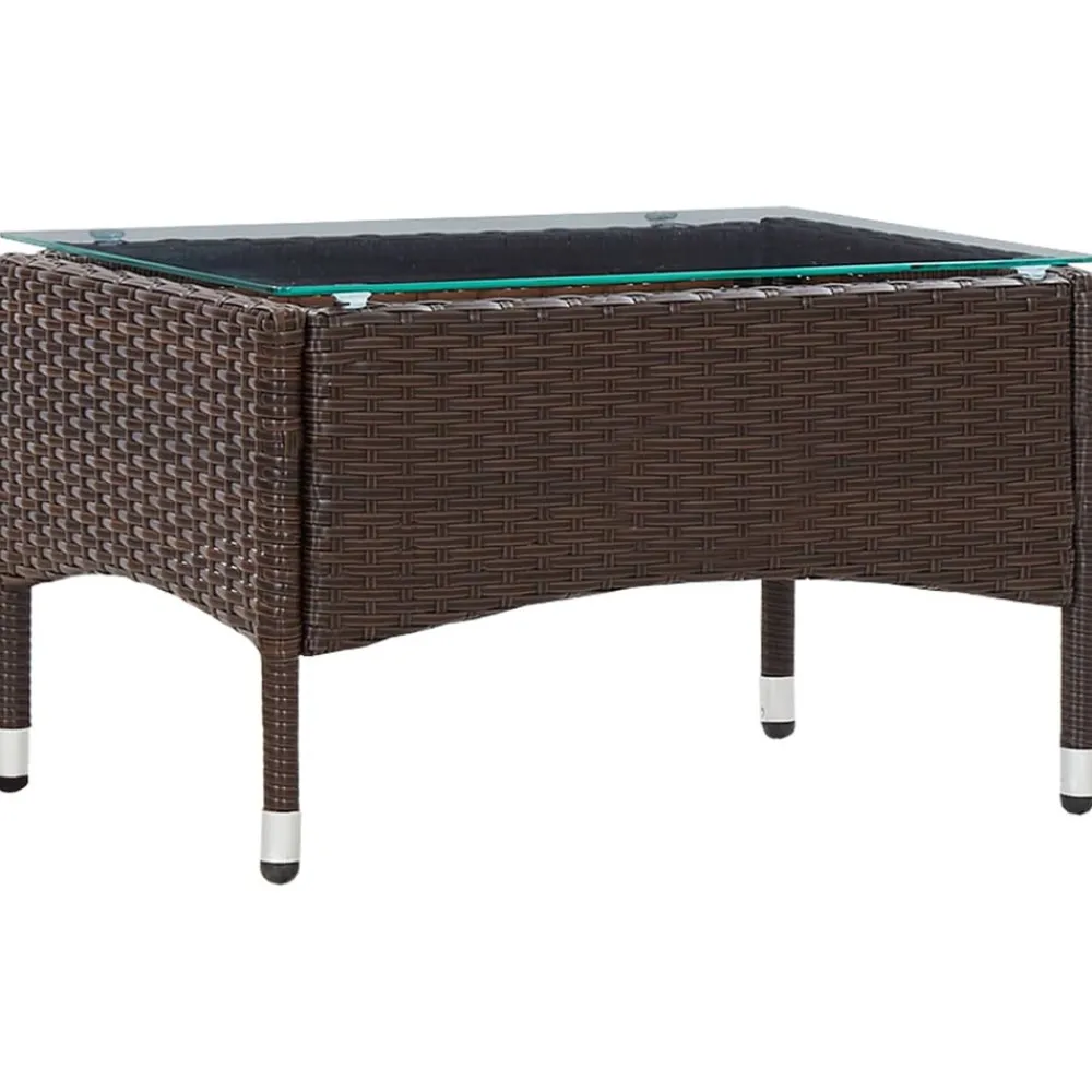 Maison Exclusive - Table basse marron 60x40x36 cm résine tressée