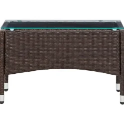 Maison Exclusive - Table basse marron 60x40x36 cm résine tressée