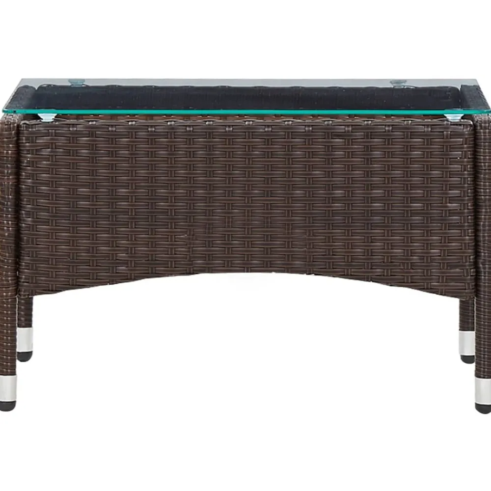 Maison Exclusive - Table basse marron 60x40x36 cm résine tressée