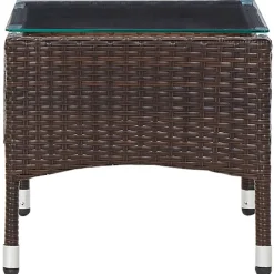 Maison Exclusive - Table basse marron 60x40x36 cm résine tressée