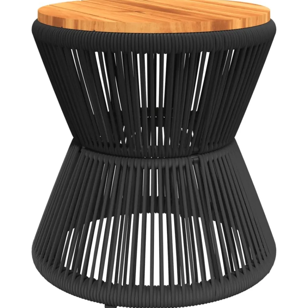 Maison Exclusive - Table basse avec base en fil de fer noir bois d'acacia massif Best