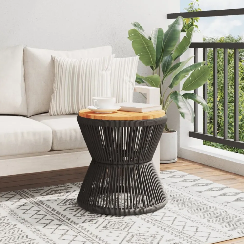 Maison Exclusive - Table basse avec base en fil de fer noir bois d'acacia massif Best