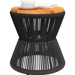 Maison Exclusive - Table basse avec base en fil de fer noir bois d'acacia massif Best