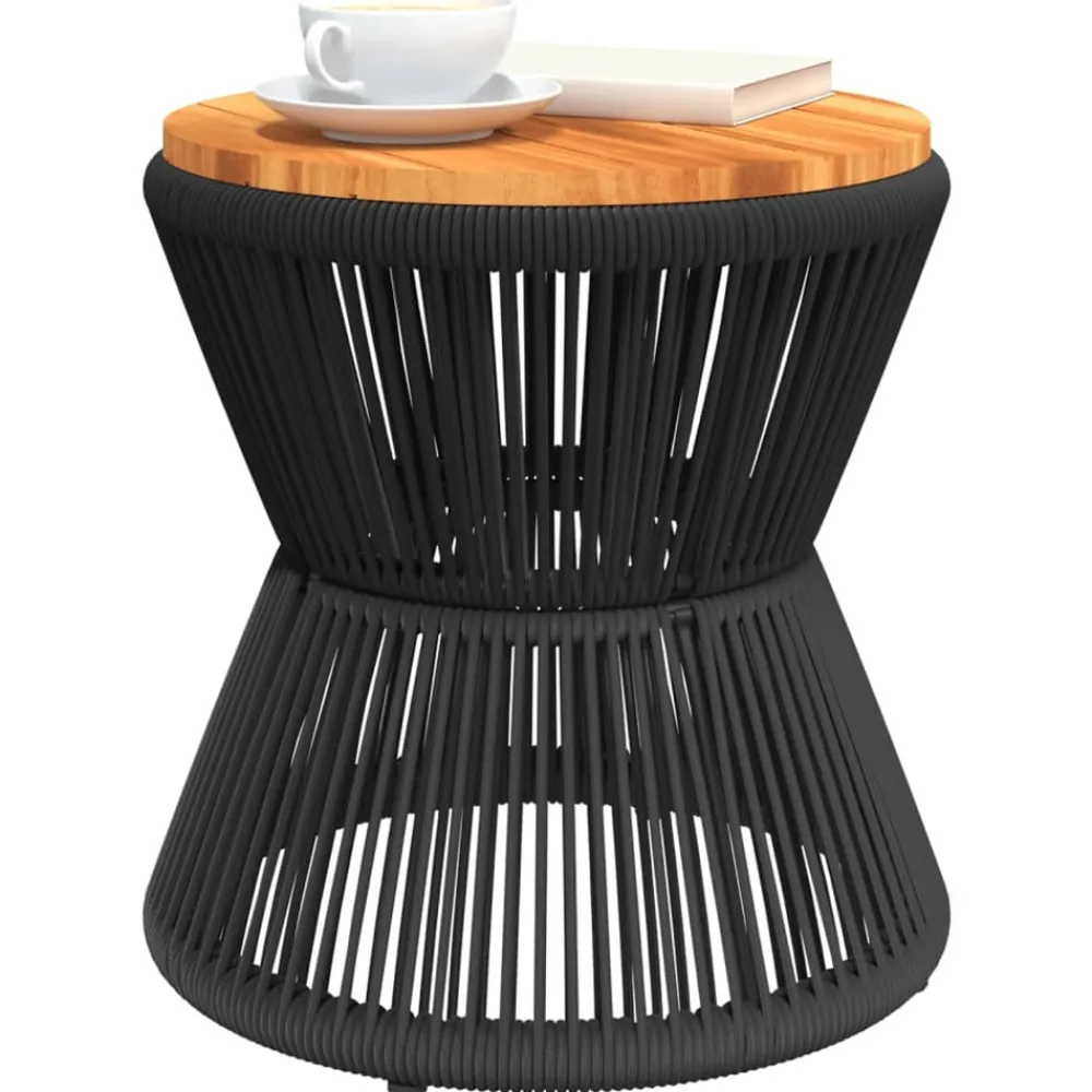 Maison Exclusive - Table basse avec base en fil de fer noir bois d'acacia massif Best