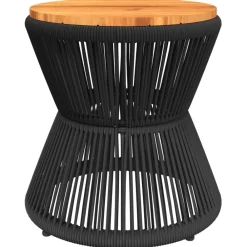 Maison Exclusive - Table basse avec base en fil de fer noir bois d'acacia massif Best