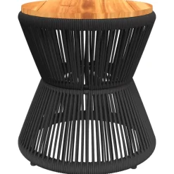 Maison Exclusive - Table basse avec base en fil de fer noir bois d'acacia massif Best