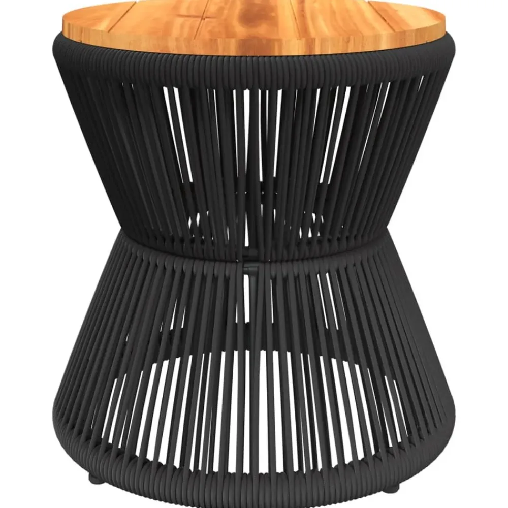 Maison Exclusive - Table basse avec base en fil de fer noir bois d'acacia massif Best