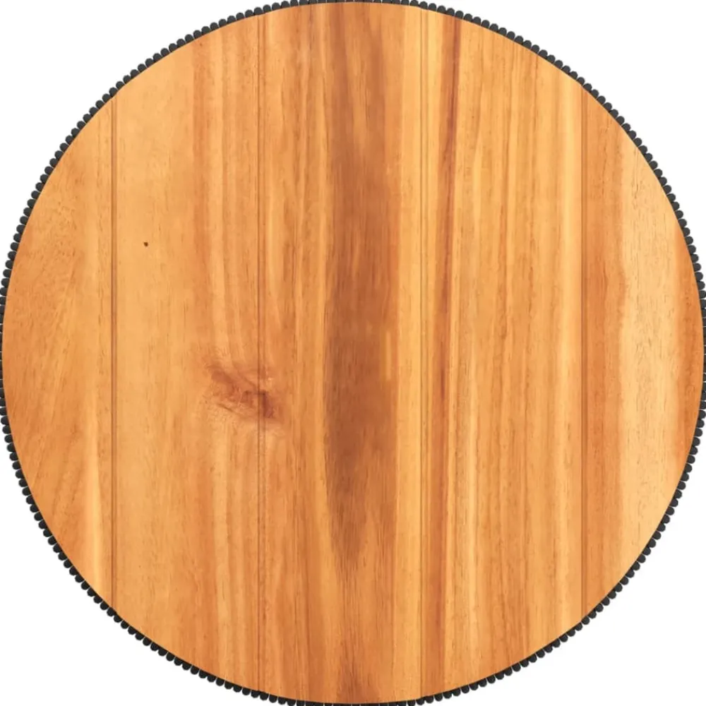 Maison Exclusive - Table basse avec base en fil de fer noir bois d'acacia massif Best