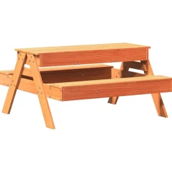Maison Exclusive Mobilier Pour Enfants | - Table de pique-nique avec bac à sable pour enfants marron cire