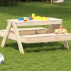 Maison Exclusive Mobilier Pour Enfants | - Table de pique-nique pour enfants 88x97x52cm bois massif de pin