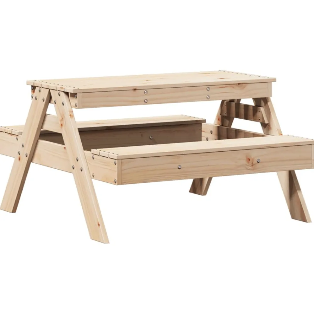 Maison Exclusive Mobilier Pour Enfants | - Table de pique-nique pour enfants 88x97x52cm bois massif de pin