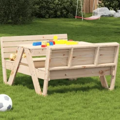 Maison Exclusive Mobilier Pour Enfants | - Table de pique-nique pour enfants 88x122x58 cm bois massif pin