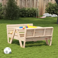 Maison Exclusive Mobilier Pour Enfants | - Table de pique-nique pour enfants 88x122x58 cm bois massif pin