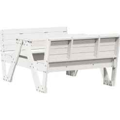 Maison Exclusive Mobilier Pour Enfants | - Table de pique-nique pour enfants blanc bois massif de pin
