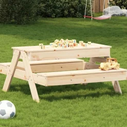 Maison Exclusive Mobilier Pour Enfants | - Table de pique-nique avec bac à sable pour enfants pin massif