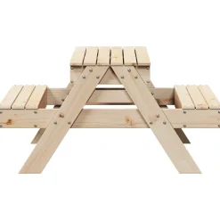 Maison Exclusive Mobilier Pour Enfants | - Table de pique-nique avec bac à sable pour enfants pin massif