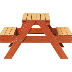 Maison Exclusive Mobilier Pour Enfants | - Table de pique-nique pour enfants cire marron bois massif pin