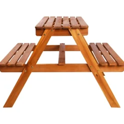 Maison Exclusive Mobilier Pour Enfants | - Table à pique-nique et parasol enfants 79x90x60cm acacia solide