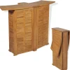 Maison Exclusive Mobilier D'Intérieur | - Table pliable de bar 155x53x105 cm bois de teck solide
