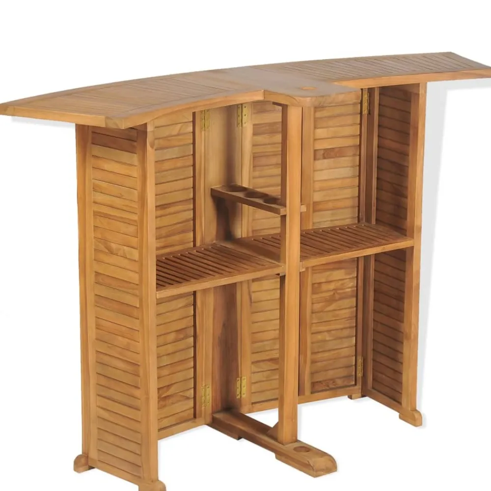 Maison Exclusive Mobilier D'Intérieur | - Table pliable de bar 155x53x105 cm bois de teck solide