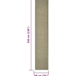 Maison Exclusive Arbres À Chat Et Jouets | - Tapis en sisal pour griffoir taupe 66x350 cm