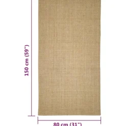 Maison Exclusive - Tapis en sisal pour griffoir 80x150 cm New
