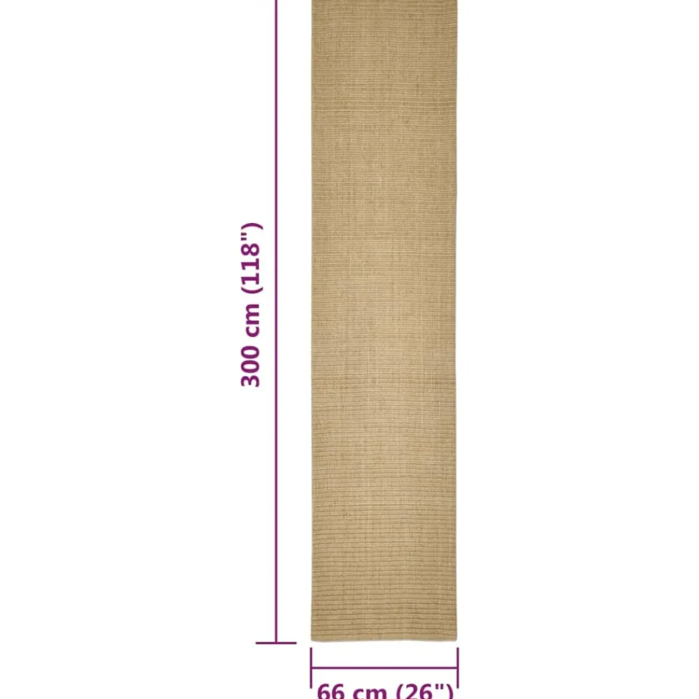 Maison Exclusive Arbres À Chat Et Jouets | - Tapis en sisal pour griffoir 66x300 cm